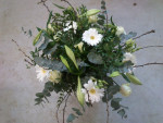 boeket in vaas wit