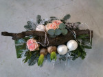kerststuk champagne-wit