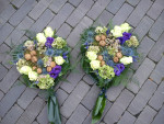 rouwhartjes paars/wit