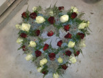 rouwhart rood/wit
