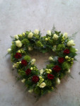 rouwhart rood/wit