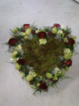 rouwhart rood/wit