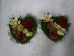 rouwhartjes rood